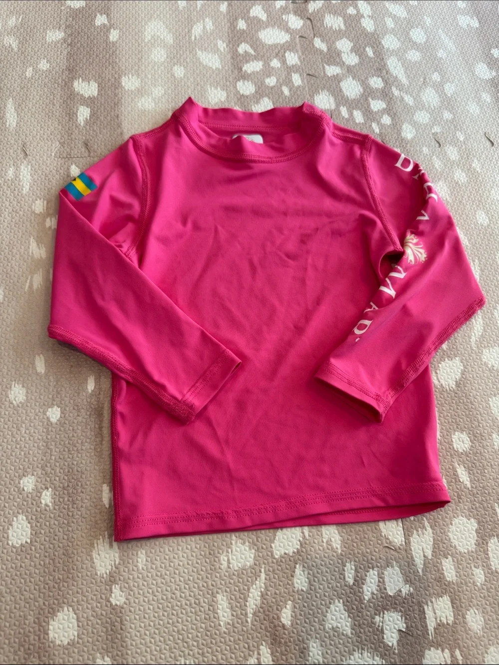 Baha Mar Girls Pink Long Sleeve Rash Guard Swim Shirt 4T